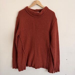 Syngman Cucala Lurdes Bergada Wool Sweater Rust Lagenlook Unisex Artsy Boho